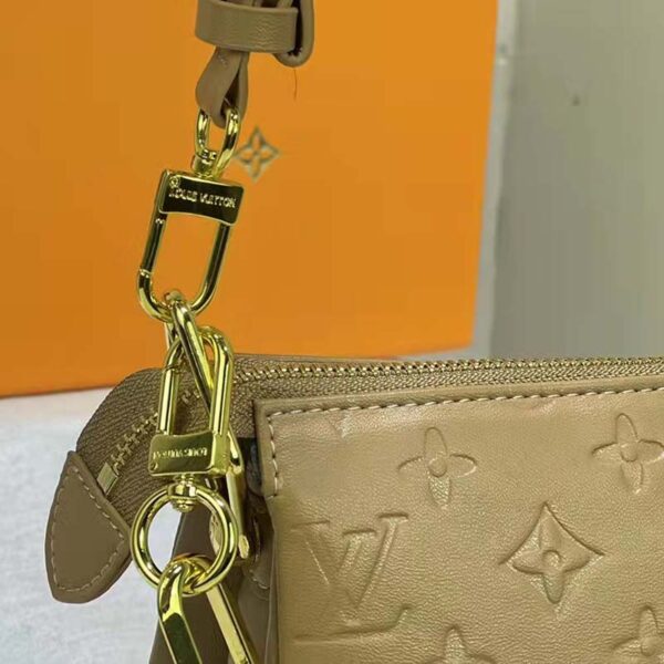 Louis Vuitton LV Unisex Coussin PM Camel Monogram-Embossed Puffy Lambskin Calfskin (1)