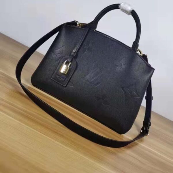 Louis Vuitton LV Unisex Grand Palais Tote Black Monogram Embossed Grained Cowhide Leather (5)