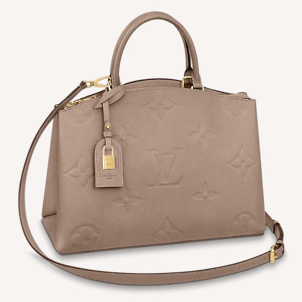 Louis Vuitton LV Unisex Grand Palais Tote Gray Monogram Embossed Grained Cowhide Leather (9)