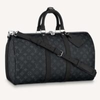 Louis Vuitton LV Unisex Keepall Bandoulière 45 Bag Coated Canvas Cowhide Leather (6)