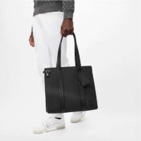 Louis Vuitton LV Unisex LV Aerogram Tote Black Grained Calf Cowhide Leather (10)