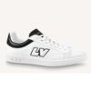 Louis Vuitton LV Unisex Luxembourg Sneaker Black White Perforated Calf Leather