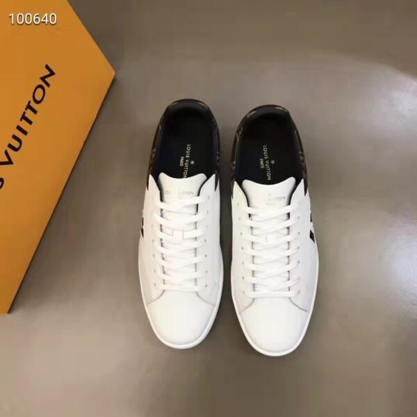 Louis Vuitton LV Unisex Luxembourg Sneaker White Perforated Calf Suede Leather (3)