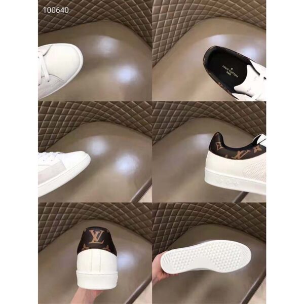 Louis Vuitton LV Unisex Luxembourg Sneaker White Perforated Calf Suede Leather