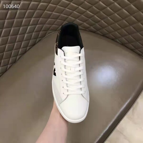 Louis Vuitton LV Unisex Luxembourg Sneaker White Perforated Calf Suede Leather (8)