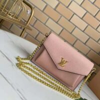 Louis Vuitton LV Women Mylockme Chain Pochette Beige Soft Grained Calfskin