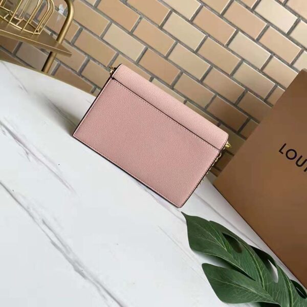 Louis Vuitton LV Unisex Mylockme Chain Bag Beige Soft Grained Calfskin (7)