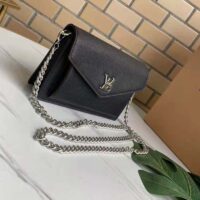 Louis Vuitton LV Unisex Mylockme Chain Pochette Black Soft Grained Calfskin