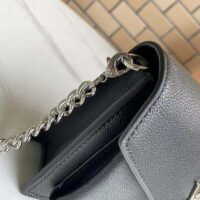 Louis Vuitton LV Unisex Mylockme Chain Pochette Black Soft Grained Calfskin