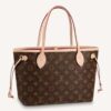 Louis Vuitton LV Unisex Neverfull PM Tote Brown Monogram Coated Canvas Cowhide