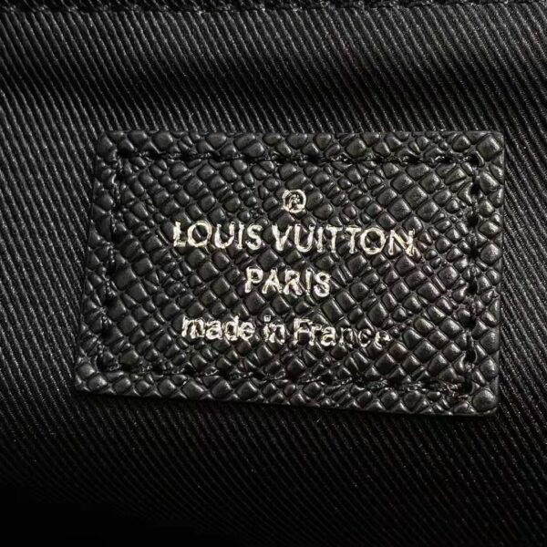 Louis Vuitton LV Unisex New Flap Messenger Black Taiga Cowhide Leather (14)