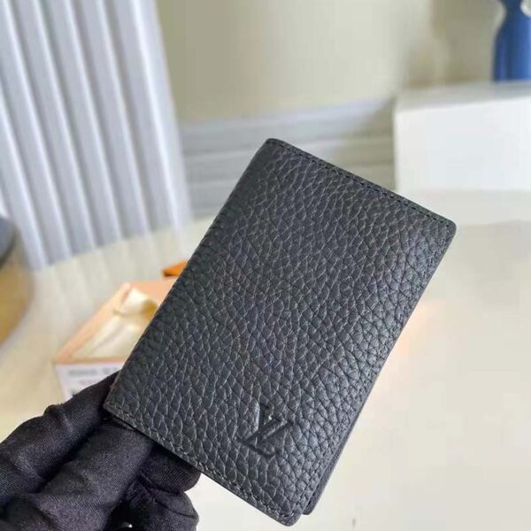 Louis Vuitton LV Unisex Zippy Coin Purse Vertical Taiga Grained Calf Leather (4)