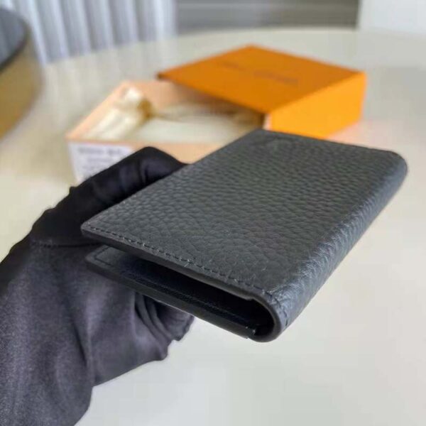 Louis Vuitton LV Unisex Zippy Coin Purse Vertical Taiga Grained Calf Leather (6)