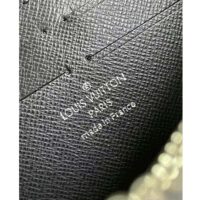Louis Vuitton LV Unisex Zippy Organizer Wallet Taiga Leather Black Noir