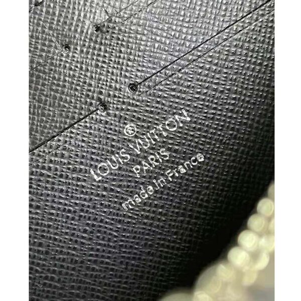 Louis Vuitton LV Unisex Zippy Organizer Wallet Taiga Leather Black Noir (7)