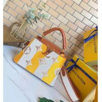 Louis Vuitton LV Women Capucines BB Handbag Yellow Calfskin Canvas (4)