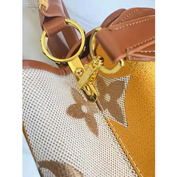 Louis Vuitton LV Women Capucines BB Handbag Yellow Calfskin Canvas (9)