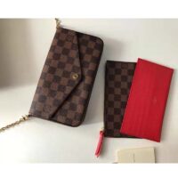 Louis Vuitton LV Women Félicie Pochette Brown Damier Ebene Coated Canvas