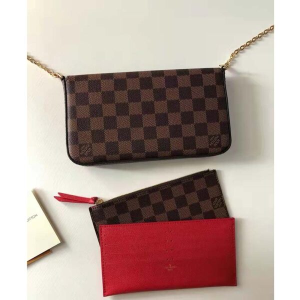 Louis Vuitton LV Women Félicie Pochette Brown Damier Ebene Coated Canvas (4)