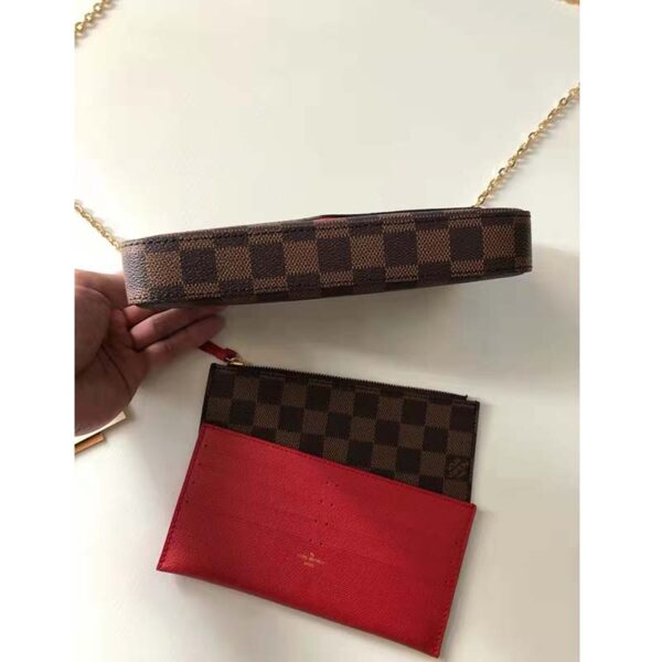 Louis Vuitton LV Women Félicie Pochette Brown Damier Ebene Coated Canvas (7)