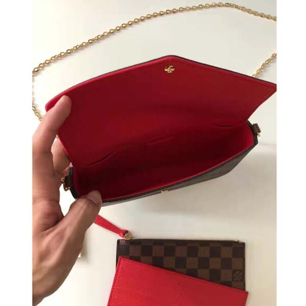 Louis Vuitton LV Women Félicie Pochette Brown Damier Ebene Coated Canvas (9)