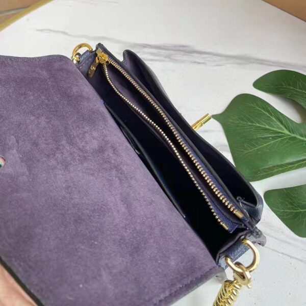 Louis Vuitton LV Women Mylockme Chain Bag Navy Soft Grained Calfskin (11)