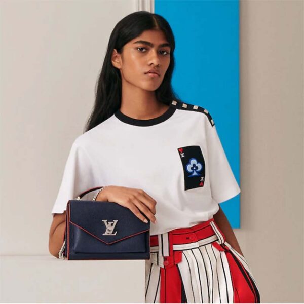 Louis Vuitton LV Women Mylockme Chain Bag Navy Soft Grained Calfskin (4)
