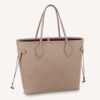 Louis Vuitton LV Women Neverfull MM Tote Beige Embossed Cowhide Leather