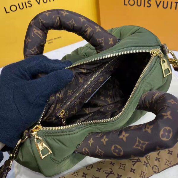 Louis Vuitton LV Women Speedy Bandoulière 25 Handbag Green Econyl Mini Monogram Canvas (1)