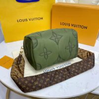 Louis Vuitton LV Women Speedy Bandoulière 25 Handbag Green Econyl Mini Monogram Canvas