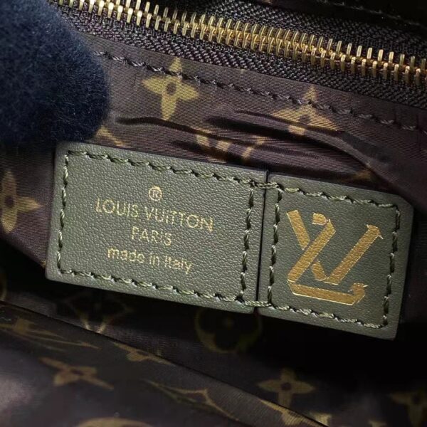 Louis Vuitton LV Women Speedy Bandoulière 25 Handbag Green Econyl Mini Monogram Canvas (14)