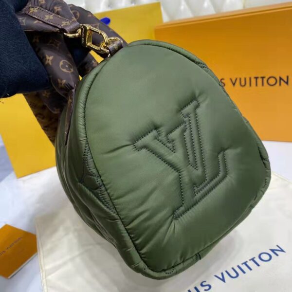 Louis Vuitton LV Women Speedy Bandoulière 25 Handbag Green Econyl Mini Monogram Canvas (9)