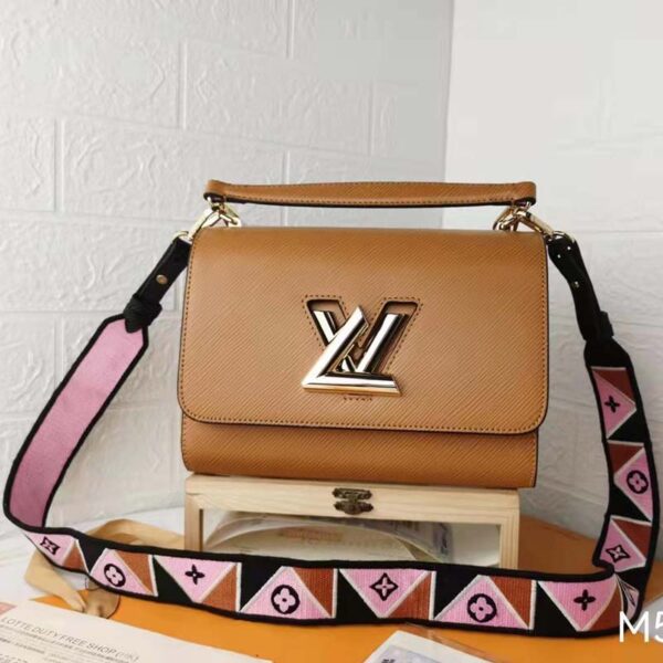 Louis Vuitton LV Women Twist MM Handback Honey Gold Epi Grained Cowhide (9)