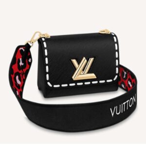 Louis Vuitton LV Women Twist PM Handbag Black Epi Grained Calfskin Leather