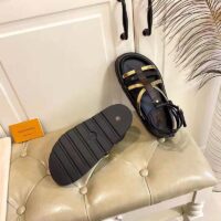 Louis Vuitton Women LV Pool Pillow Comfort Sandal Patent Metallic Calf Monogram Canvas