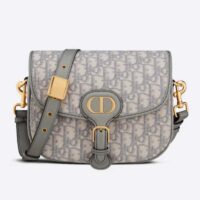 Dior Unisex Medium Dior Bobby Bag Gray Dior Oblique Jacquard (2)