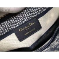 Dior Unisex Small Dior Book Tote Blue Toile De Jouy Embroidery (9)