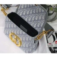 Dior Women 30 Montaigne Box Bag Gray Dior Oblique Jacquard (3)