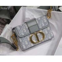 Dior Women 30 Montaigne Box Bag Gray Dior Oblique Jacquard (3)