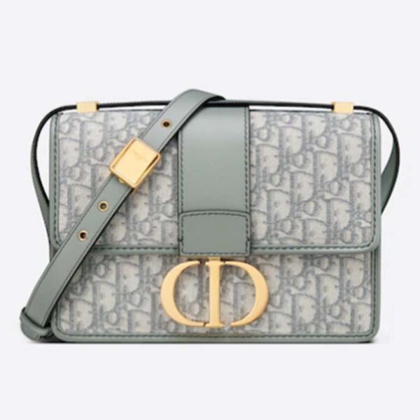 Dior Women 30 Montaigne Bag Gray Dior Oblique Jacquard (4)