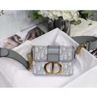 Dior Women 30 Montaigne Box Bag Gray Dior Oblique Jacquard (3)