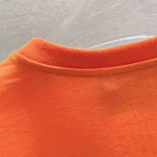 Gucci GG Men Gucci Tiger Cotton T-Shirt Orange Jersey Crewneck (7)