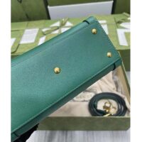 Gucci GG Women Gucci Diana Mini Tote Bag Double G Green Leather (10)