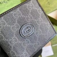 Gucci GG Women Wallet Interlocking G Black GG Supreme Canvas (9)