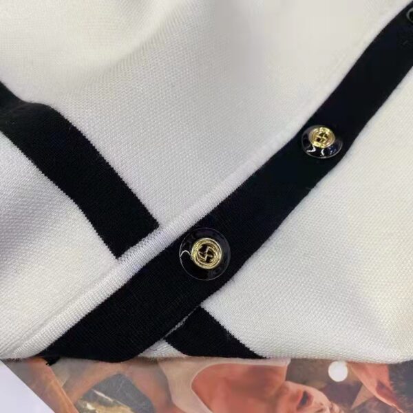 Gucci GG Women Wool GG Piquet Jacquard Polo Shirt Interlocking G Embroidery (1)