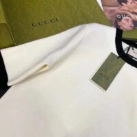 Gucci GG Women Wool GG Piquet Jacquard Polo Shirt Interlocking G Embroidery (10)