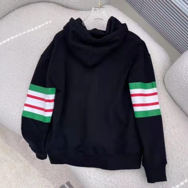 Gucci Men Interlocking G Print Sweatshirt Washed Black Light Felted Cotton Jersey (14)