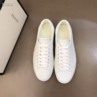 Gucci Unisex Ace GG Embossed Sneaker White GG Embossed Leather Rubber Sole (7)