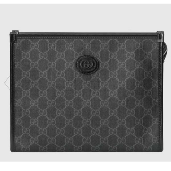 Gucci Unisex Beauty Case Interlocking G Black GG Supreme Canvas (9)