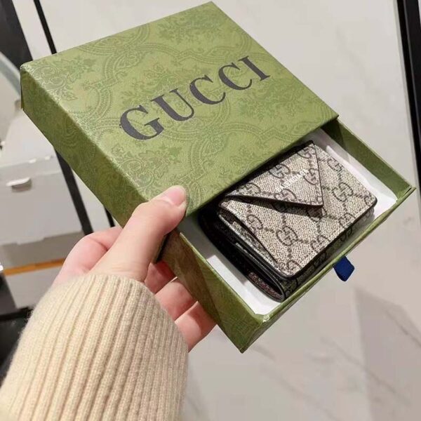 Gucci Unisex The Hacker Project Papier Mini Wallet Beige GG Balenciaga Print (3)